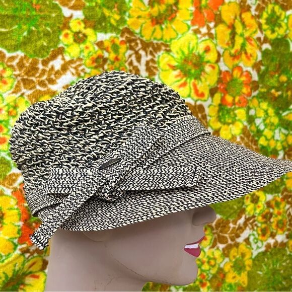 Scala Colezione Paper Hat Speckled Wide Visor Style One Size - Picture 2 of 5